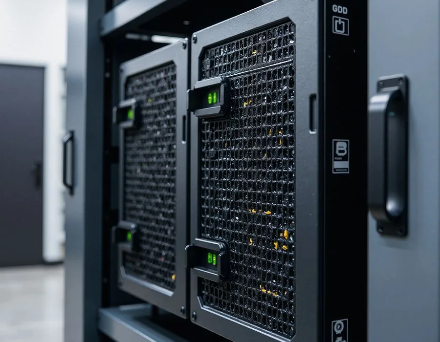 Enterprise server and storage racks in a data centre