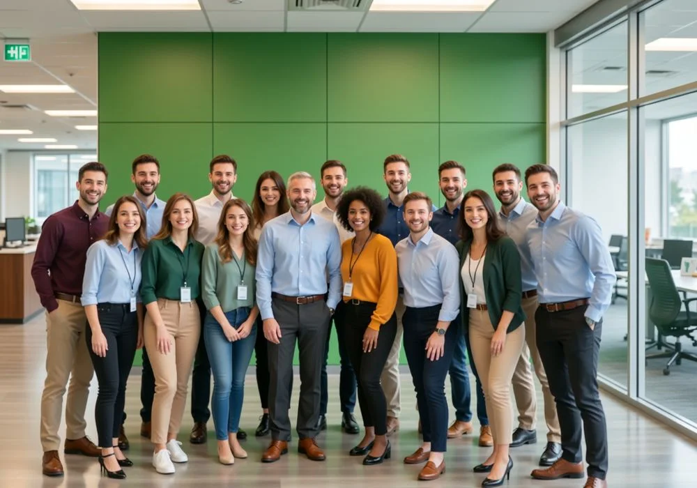 Professional business team in a modern office